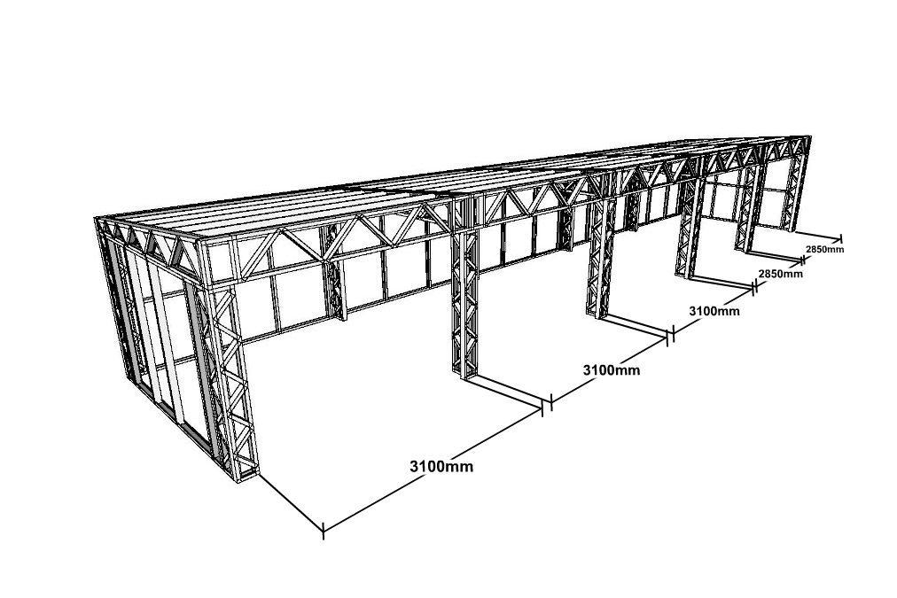 C005B. Canopy 16.5х3.5m.