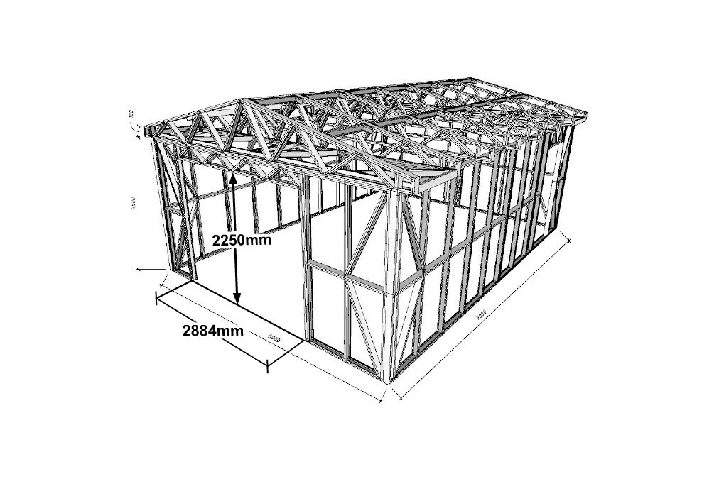 D001B. Garage 5,0х7,0m.