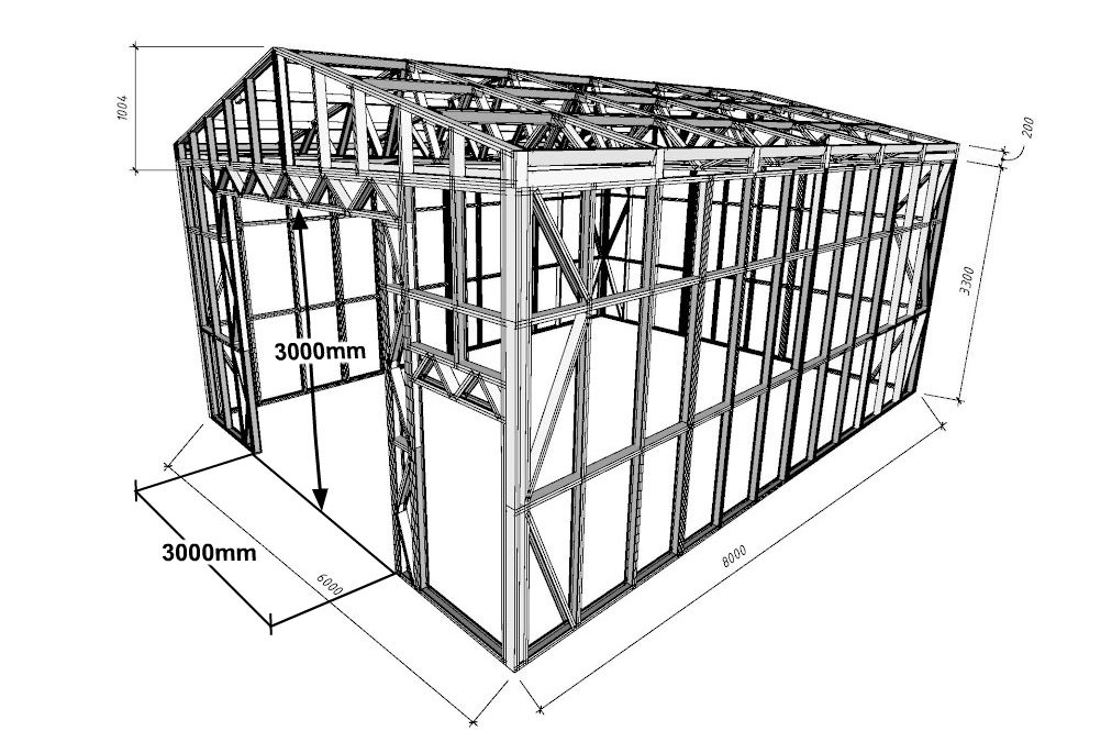 D003W. Гараж 6x8m