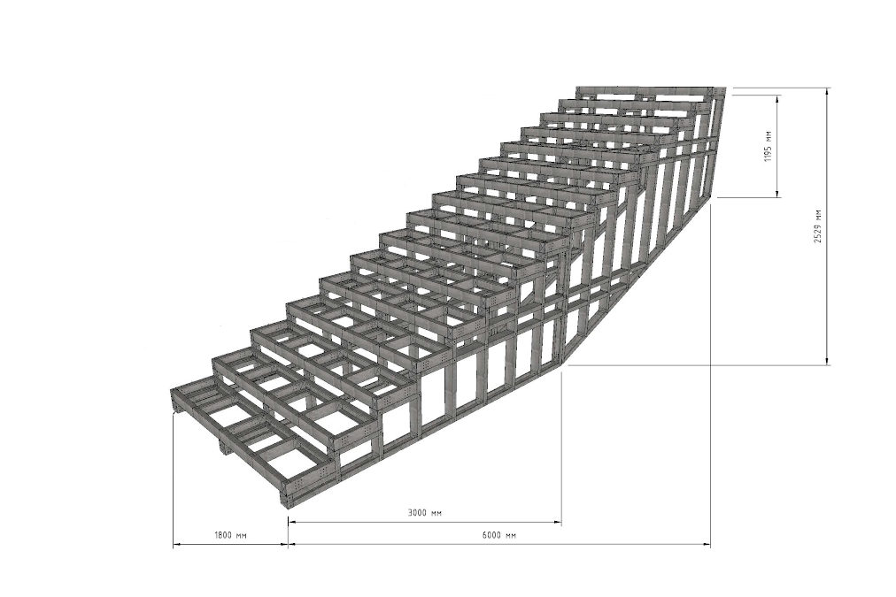 G004B. Street stairs 6х1,8m.